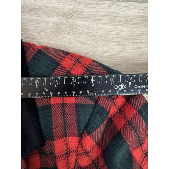 Sag Harbor Blazer Womens 16 Jacket Green Red Tartan Plaid Holidays Academia Wool - Picture 11 of 12